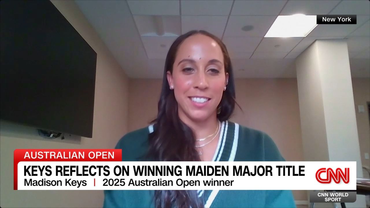 <p>The newly minted Australian Open champion Madison Keys' journey towards her first major trophy has been quite the roller coaster. Keys dominated the field in Melbourne, beating 4 of the top 10 seeds including the world's top 2 players - Iga Świątek in the semis and Aryna Sabalenka in the final. It's been a long time coming, Keys turned professional just after her 14th birthday, but there were a lot of ups and downs before her major breakthrough - just before her 30th birthday. Madison is back in the United States now, and just caught up with CNN World Sport's Don Riddell. He asked her if she'd had a chance yet to wrap her head around how it feels and what it means to finally win her first major title.  </p>