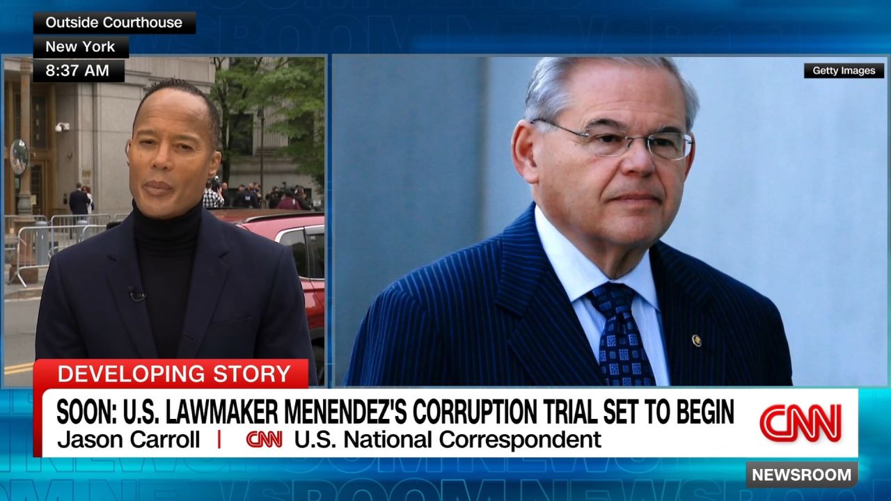 <p>U.S. Senator Bob Menendez faces corruption charges in a New York court, as Jason Carroll reports.</p>