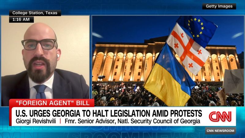 CNN's Anna Coren speaks to Giorgi Revishvili about Georgia's foreign agents bill, known to critics as the so called 