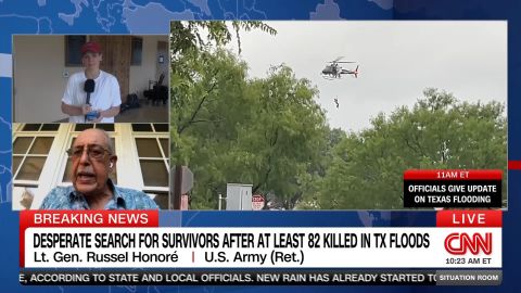 <p>Ret. Lt. Gen. Russel Honoré, who coordinated military relief efforts after Hurricane Katrina, speaks with CNN's Pamela Brown about the lessons that can be learned from the deadly flooding in Texas.</p>
