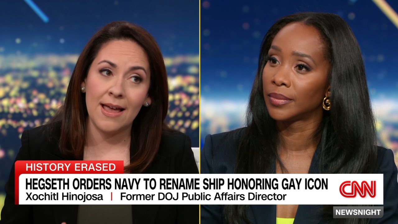 <p>Defense Secretary Pete Hegseth ordered the Secretary of the Navy to rename a naval ship honoring gay rights icon Harvey Milk, according to a defense official. Abby Phillip asks the NewsNight table why the administration is comfortable stripping recognition from women and Black, Brown, and gay Americans -- but is quick to defend Confederate statues and monuments?</p>