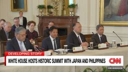 <p>The U.S., Japan, and the Philippines participated in historic defense talks at the White House. CNN's Kristie Lu Stout reports from Hong Kong on what has come out of the trilateral summit and how China is responding.</p>