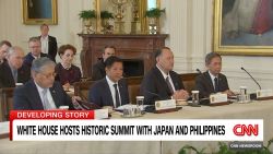 <p>The U.S., Japan, and the Philippines participated in historic defense talks at the White House. CNN's Kristie Lu Stout reports from Hong Kong on what has come out of the trilateral summit and how China is responding.</p>