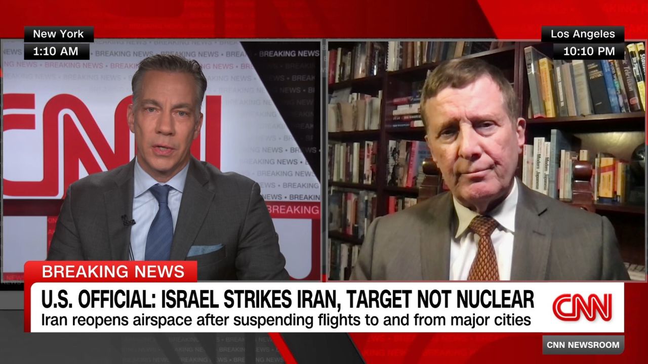 <p>Israel has carried out a strike inside Iran, according to a US official. The target is not nuclear, the official said. CNN's Jim Sciutto discusses the situation with retired U.S. Army Major General Mark MacCarley.</p>