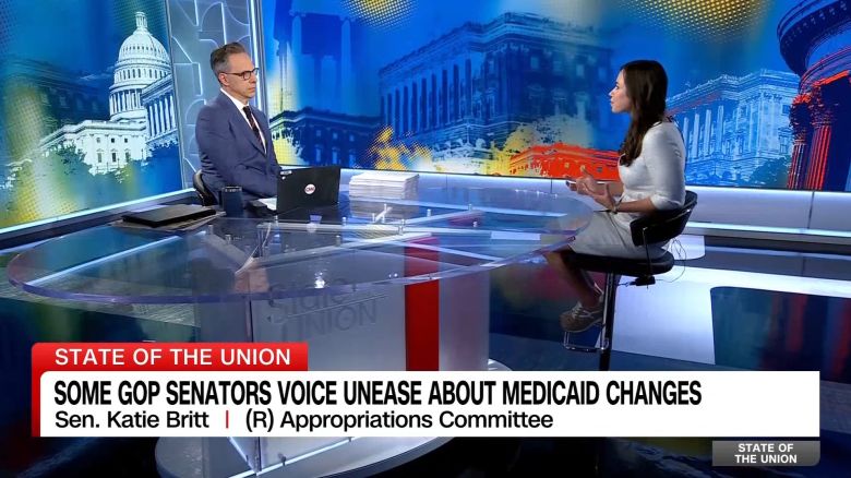 <p>Republican Sen. Katie Britt joins CNN's Jake Tapper to discuss the GOP push to pass President Trump's 'one, big, beautiful bill.'</p>