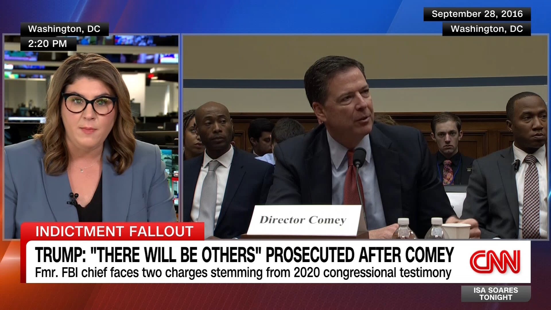 <p>Max Foster speaks to Katelyn Polantz, CNN’s Crime and Justice Correspondent, about James Comey's indictment and resulting fallout.</p>