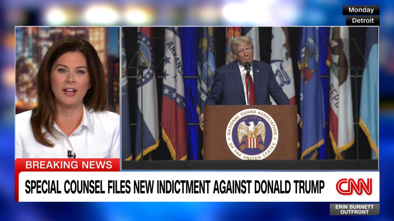 <p>Special counsel Jack Smith filed a superseding indictment in the election interference case against former President Donald Trump with a narrowed approach to . The revised filing was retooled after a Supreme Court ruling that former presidents have broad immunity from criminal prosecution. CNN's Erin Burnett and Evan Perez report.</p>