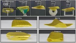 <p>Scientists created a flexible robotic sheet that can fold its shape, move across surfaces and grasp objects. CNN's Josh Campbell explains how.</p>