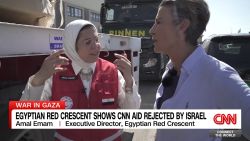 <p>CNN's Becky Anderson went to the Rafah border crossing near Gaza, where the Egyptian Red Crescent showed her a warehouse full of medical supplies that were refused entry by Israel, just kilometers away from the Palestinians who desperately need them. </p>