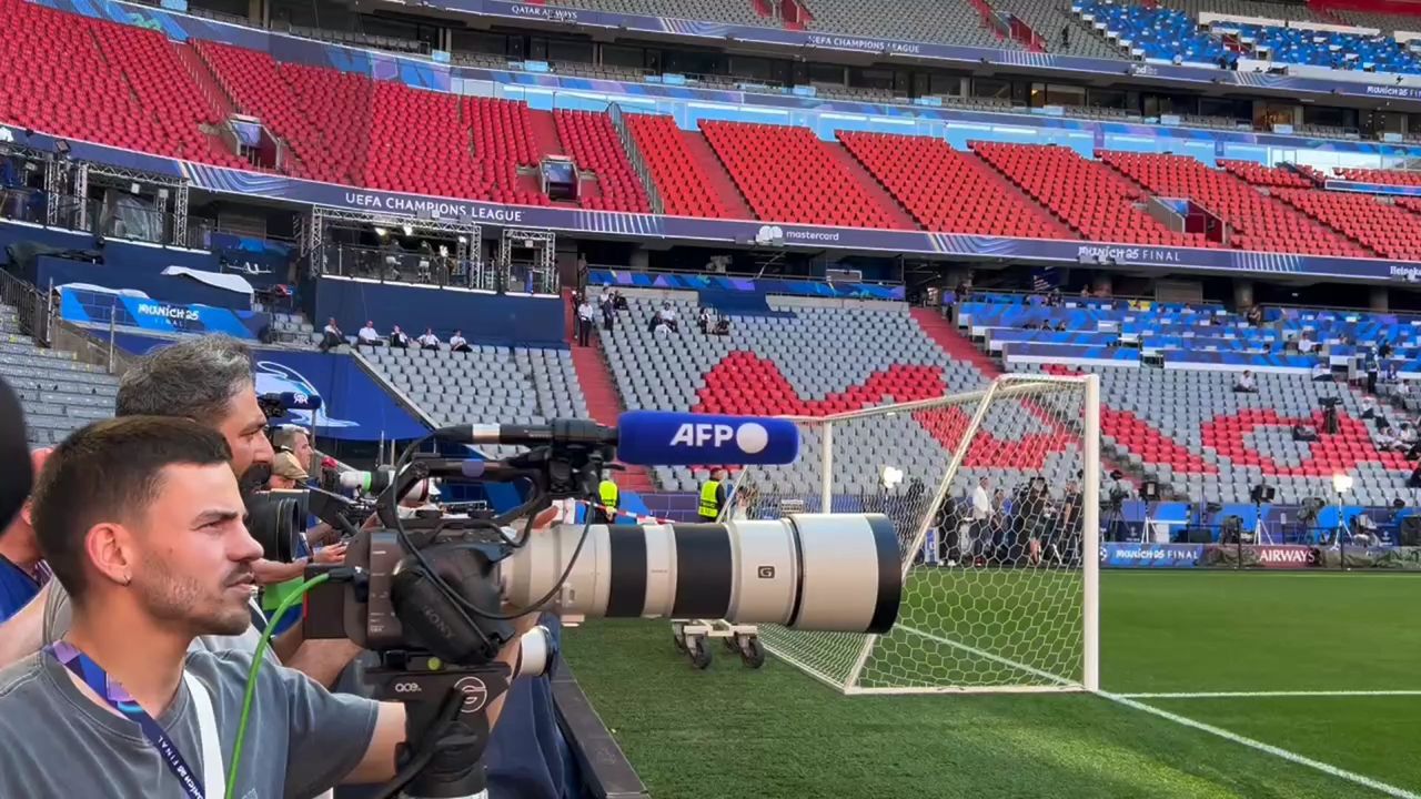 <p>Inter Milan goes out onto the Allianz Arena pitch in Munich for open training on MD-1 ahead of the Champions League final on May 31.</p>