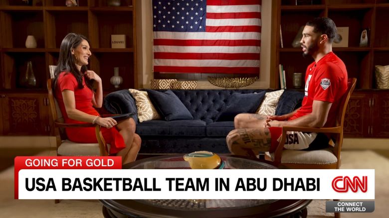 <p>CNN's Eleni Giokos interviews NBA star Jayson Tatum about his experience playing for the USA Basketball team in Paris, as he reflects on his path to the Olympics.</p>