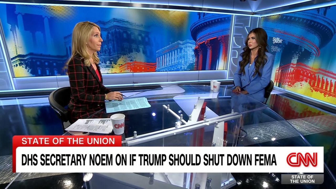 

<p></noscript> A secretária de Segurança Interna, Kristi Noem, diz a Dana Bash, da CNN, que ainda deveria haver um papel federal no alívio de desastres, mas diz que Trump deveria ” get=”” rid=”” of=”” fema=”” the=”” way=”” it=”” exists=”” today.=””/>”class =” image__dam-iMg image__dam-img-carregamento “onLload = ‘this.classList.remove (‘ image__dam-img-carregamento ‘)’ onerror =” imageloaderror (this) “altura =” 1080 “width =” 1920 “/></picture>
    </div>
</div></div>
</p></div>
</div>
<div class=