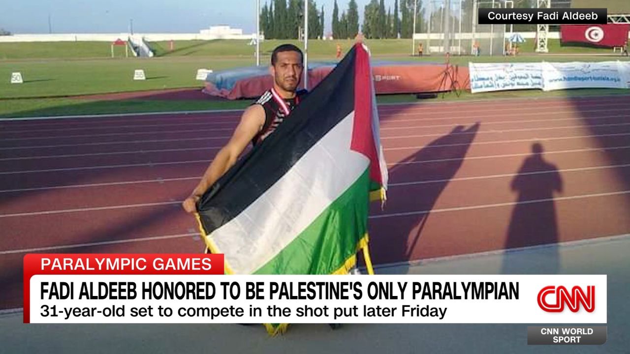 <p>Fadi Aldeeb tells World Sport's Don Riddell what it was like to get the news that he will be the only athlete representing Gaza in this upcoming Paralympics. He also talks about how he became a paraplegic and the tragedies he's experienced. </p>