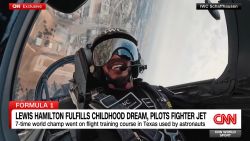 <p>As Lewis Hamilton prepares for the end of a major era of his career, with just a couple of races left with Mercedes, the 7-time Formula 1 World Champion reached new heights, fulfilling a childhood dream by flying a fighter jet. He caught up with CNN's Bijan Hosseini to discuss. </p>