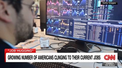 <p> "Job hugging" has become a growing trend for Gen Z, as employers shy away from hiring new staff during uncertain times. Matt Egan takes a look at the numbers.</p>