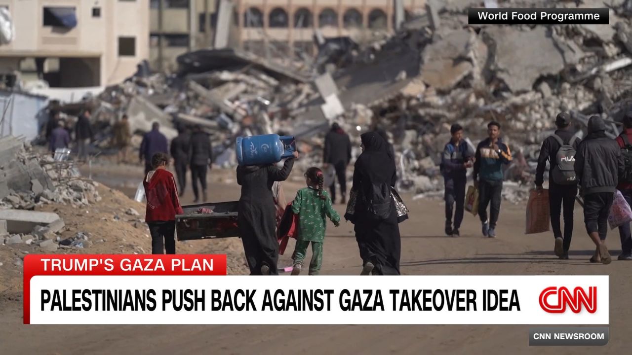 <p>CNN's Jeremy Diamond finds that the U.S. President's controversial plan for the American takeover of Gaza is being rejected by Palestinians.</p>