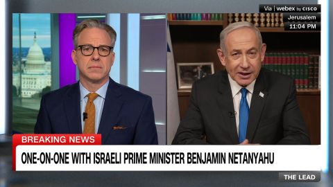 <p>Prime Minister Benjamin Netanyahu speaks with CNN's Jake Tapper</p>