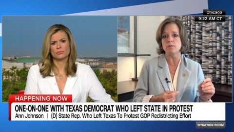 <p>Texas state Rep. Ann Johnson, one of the Democrats who fled the state for Illinois, told CNN's Pamela Brown that she viewed the quorum break as a "last tool" available to her and her colleagues to protest the Republican-backed redistricting effort.</p>