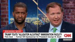<p>While touring a Florida ICE detention facility dubbed “Alligator Alcatraz,” President Trump again raised the possibility of deporting violent American citizens. CNN commentator Bakari Sellers questions where an order like that could end up and thinks the idea of "Alligator Alcatraz" is un-American.</p>