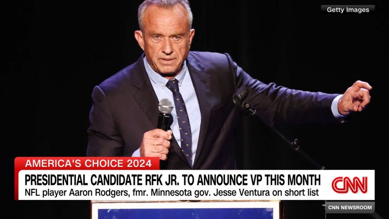 CNN's Gary Tuchman looks at who Independent Presidential Candidate Robert F. Kennedy Jr. could select this month as his VP pick - and which one of them has promoted conspiracy theories.