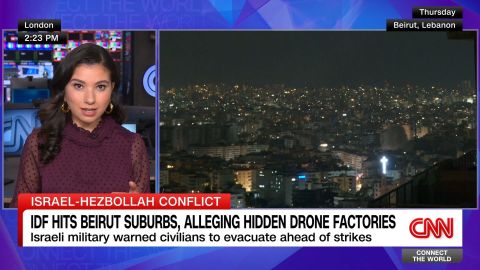 <p>Israeli airstrikes struck the southern suburbs of Beirut on the eve of a major Islamic holiday, causing widespread panic and mass evacuations. The Israeli military stated it was targeting Hezbollah drone manufacturing sites allegedly hidden in civilian areas, while Lebanese leaders condemned the attack as a “blatant violation” of the U.S.-brokered ceasefire, as CNN’s Salma Abdelaziz reports.</p>