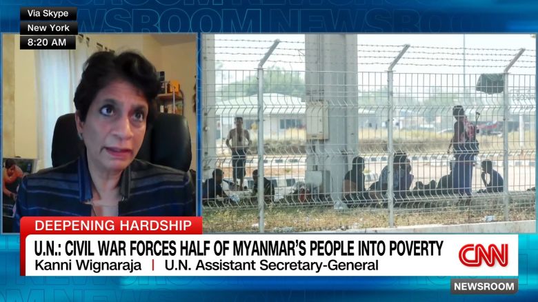 <p>Kanni Wignaraja, UNDP Regional Director for Asia and the Pacific discusses the rise in poverty and disappearance of the middle class in Myanmar following a coup in 2021 and ongoing civil war. </p>