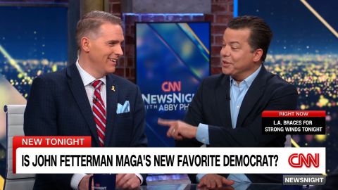 <p>Pennsylvania Sen. John Fetterman met with Donald Trump at Mar-a-Lago where the President-elect said he "couldn't be more impressed" by the Democratic Senator. Is he on the way to being MAGA's new favorite Democrat? Abby Phillip and her NewsNight panelists discuss.</p>
