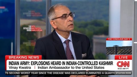 <p>Indian Ambassador to the US Vinay Kwatra joined "The Situation Room with Wolf Blitzer and Pamela Brown" to discuss the escalating conflict between India and Pakistan.</p>