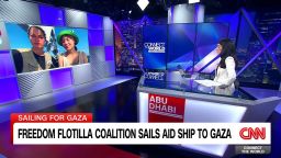 <p>Activists Greta Thunberg and Yasemin Acar are "well aware of the risks" as they head to Gaza to deliver much-needed aid. They speak to CNN's Eleni Giokos from the Freedom Flotilla ship as they make their journey.</p>