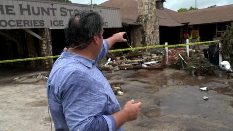 <p>Water reaching rooftops, families escaping their second-floor homes – the town of Hunt was hit hard by flash flooding that's left more than 20 children from nearby Camp Mystic missing in the storm's aftermath. CNN's Ed Lavandera is on the scene to show how high those floodwaters reached.</p>