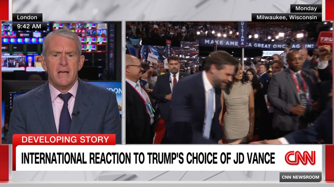 

<p></noscript>CNN’s Nick Robertson says Trump’s choice for vice president reinforces concerns about a more isolated United States.</p>
<p>” class=”image__dam-img image__dam-img–loading” onload=”this.classList.remove(‘image__dam-img–loading’)” onerror=”imageLoadError(this)” height=”1080″ width=”1920″/></picture>
    </div>
</div></div>
</p></div>
</p></div>
<div class=