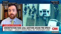 <p>CNN's Kim Brunhuber speaks with Dr. Jack Hodgson, a lecturer in American history at the University of Roehampton, London, about the campus protests and the Amendment.</p>