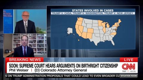 <p>Colorado Attorney General Phil Weiser tells CNN's Wolf Blitzer why he signed on to the effort challenging President Trump's birthright citizenship executive order.</p>