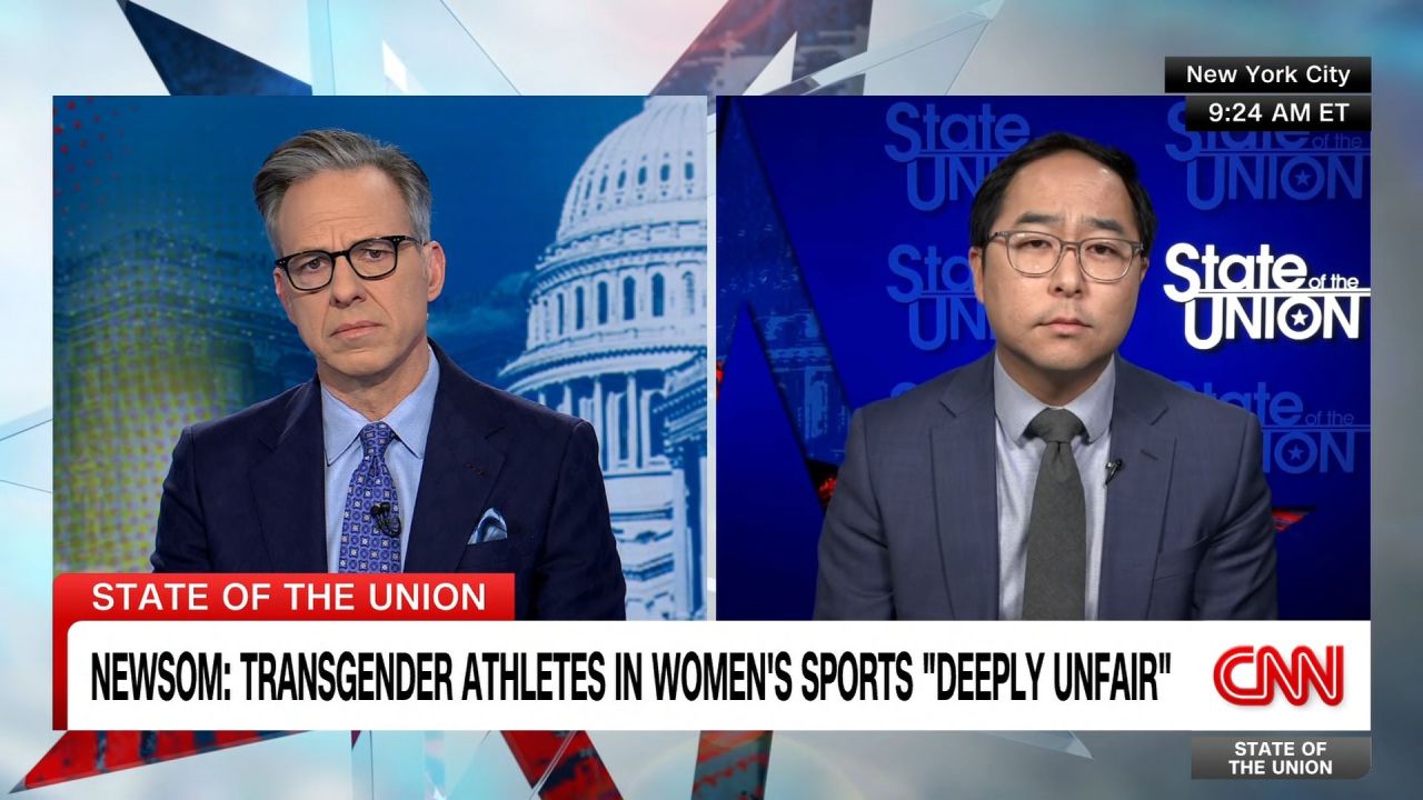 <p>After California Gov. Gavin Newsom said it’s "deeply unfair" to allow transgender athletes in women’s sports, Democratic Sen. Andy Kim tells CNN's Jake Tapper, "These decisions can be made in a way that doesn't require the entirety of the federal government to come in on top of that."</p>