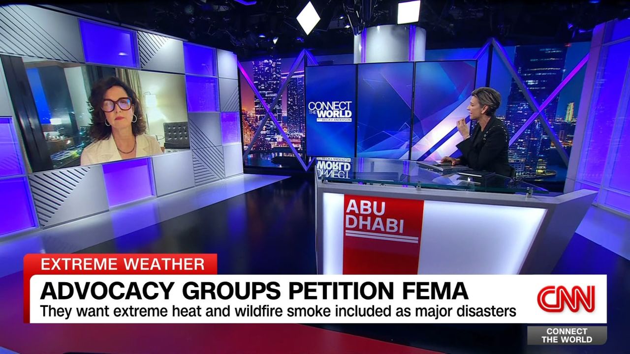 <p>As parts of the U.S. swelter under a heat wave, advocacy groups are pushing the U.S. disaster agency to recognize extreme heat as a disaster. Kathy Baughman McLeod, member of FEMA’s National Advisory Council, joins CNN’s Becky Anderson to discuss.</p>