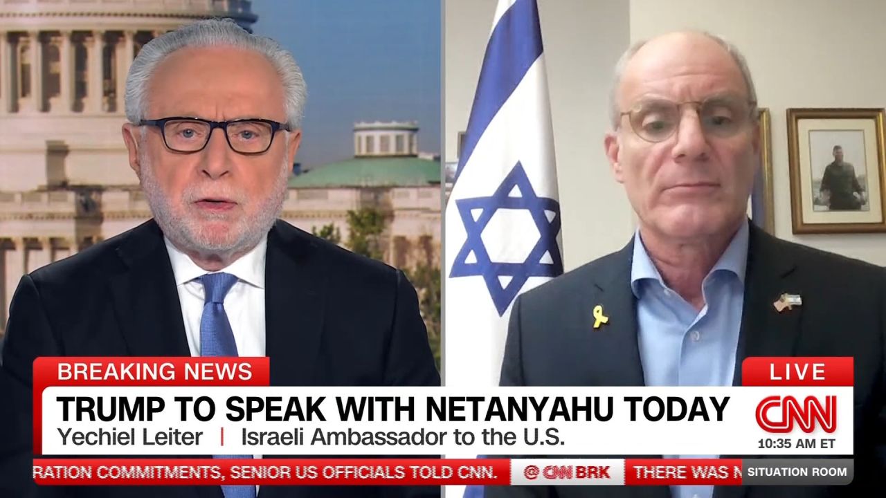 <p>Israeli Ambassador to the U.S. Yechiel Leiter talks with CNN's Wolf Blitzer about why his country launched a preemptive strike against Iran and weighs in on whether there is still a chance for diplomacy.</p>