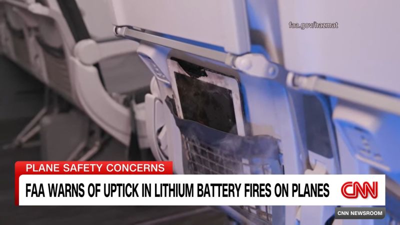 FAA ‘safety alert’ warns airlines about the dangers of lithium batteries
