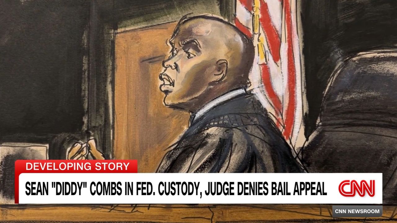 <p>CNN's Kara Scannell reports that music mogul Sean "Diddy" Combs remains behind bars after a judge in New York denied a bail appeal in his sex trafficking indictment.?</p>