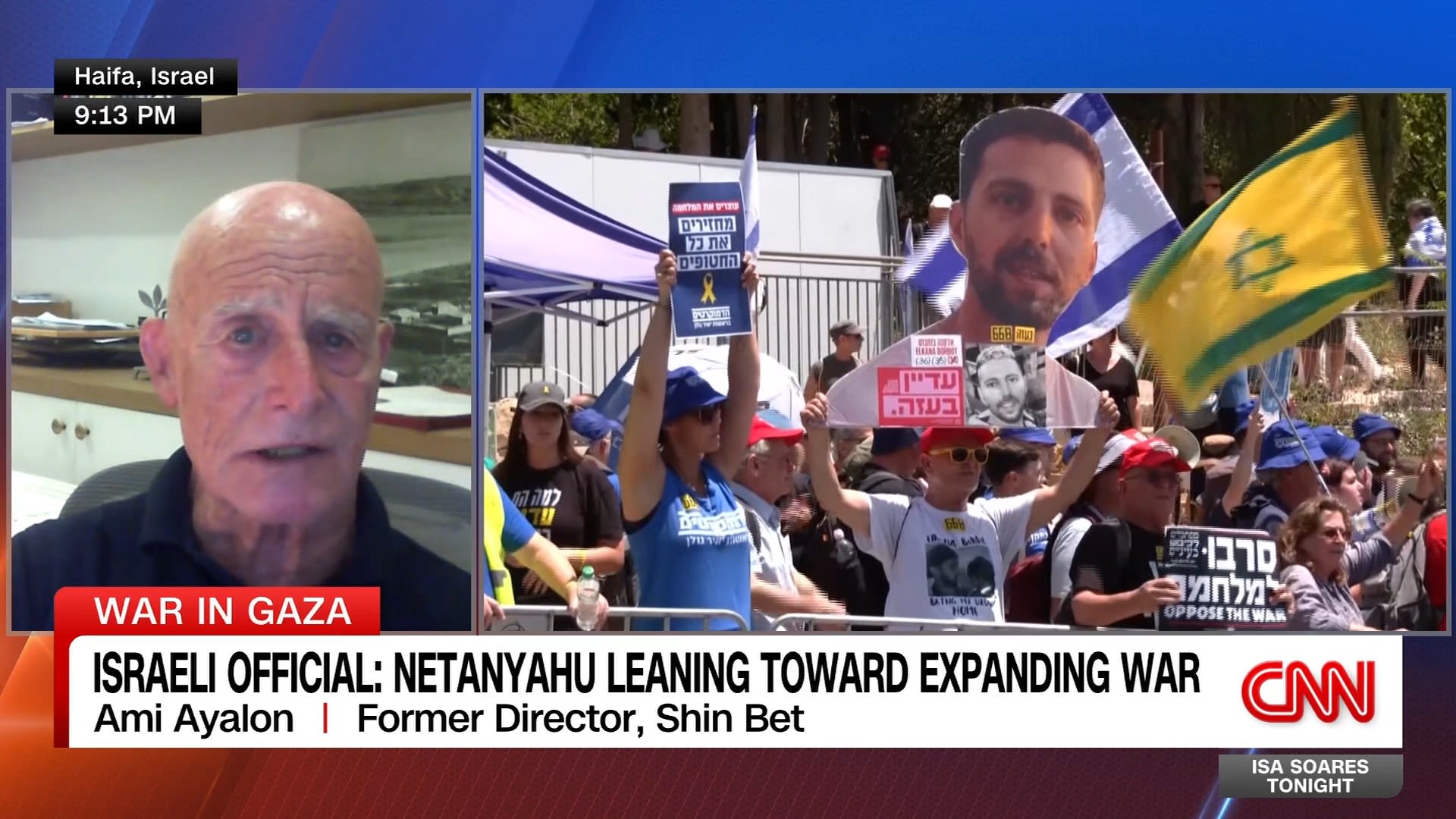 <p>Ami Ayalon, the former director of Israeli security agency Shin Bet, discusses why he is among a group of former officials calling for an end to the conflict in Gaza. </p>