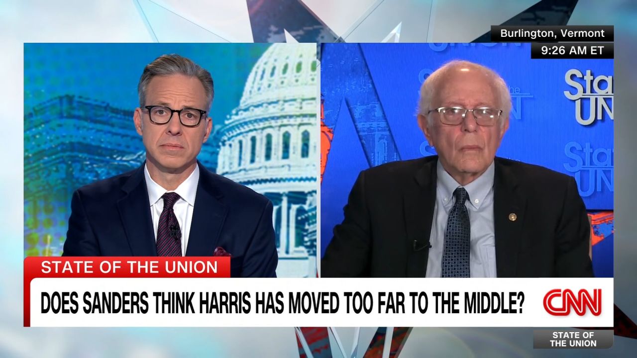 <p>Independent Sen. Bernie Sanders tells CNN's Jake Tapper that America needs a government that "works for all people."</p>