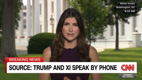 <p>U.S. President Donald Trump spoke with Chinese President Xi Jinping Thursday amid ongoing trade disputes between their two nations. The conversation highlights continuing efforts to manage escalating tensions over trade policies, as CNN’s Alayna Treene reports.</p>