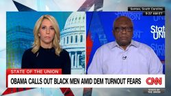 <p>South Carolina Rep. James Clyburn responds to concerns that Harris' law enforcement background could hurt her with Black voters.</p>