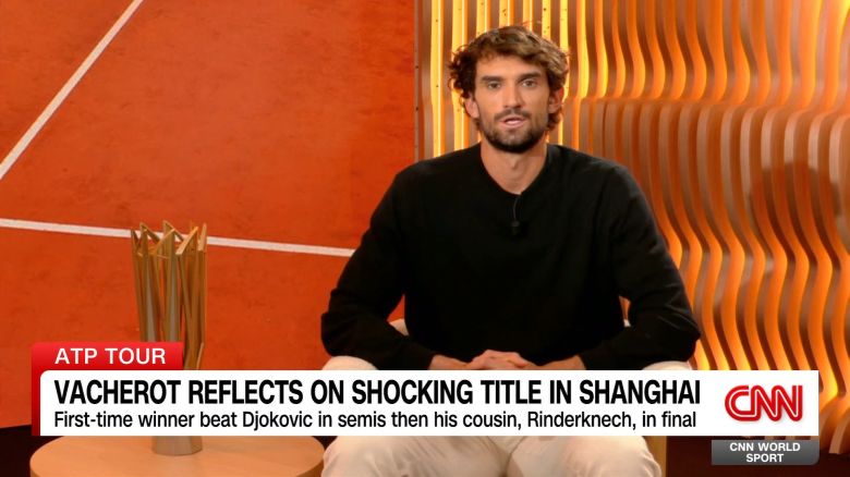 <p>Valentin Vacherot completed his astounding run at the Rolex Shanghai Masters on Sunday, defeating cousin Arthur Rinderknech 4-6, 6-3, 6-3 to win his first ATP Tour title and become the lowest-ranked champion of an ATP Masters 1000 event. He reflects on the memorable weekend with CNN's Don Riddell. </p>
