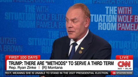 <p>GOP Rep. Ryan Zinke of Montana told CNN's Pamela Brown that he "likes the Constitution as written" and said he believes most Americans feel similarly.</p>