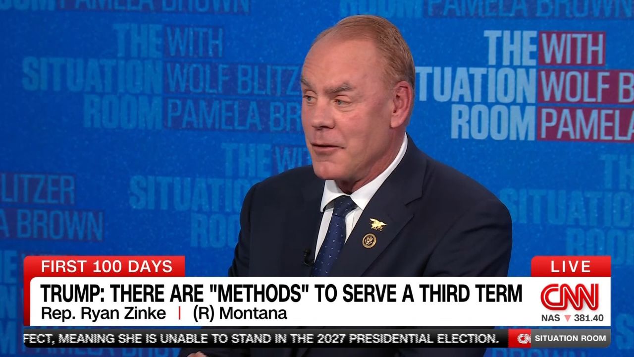 <p>GOP Rep. Ryan Zinke of Montana told CNN's Pamela Brown that he "likes the Constitution as written" and said he believes most Americans feel similarly.</p>
