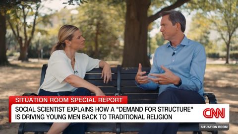 <p>In the final part of her series with Richard Reeves, founding president of the American Institute for Boys and Men, CNN's Pamela Brown asks about a trend of more people in Gen Z, particularly men, turning to traditional religions than the generations before them.</p>