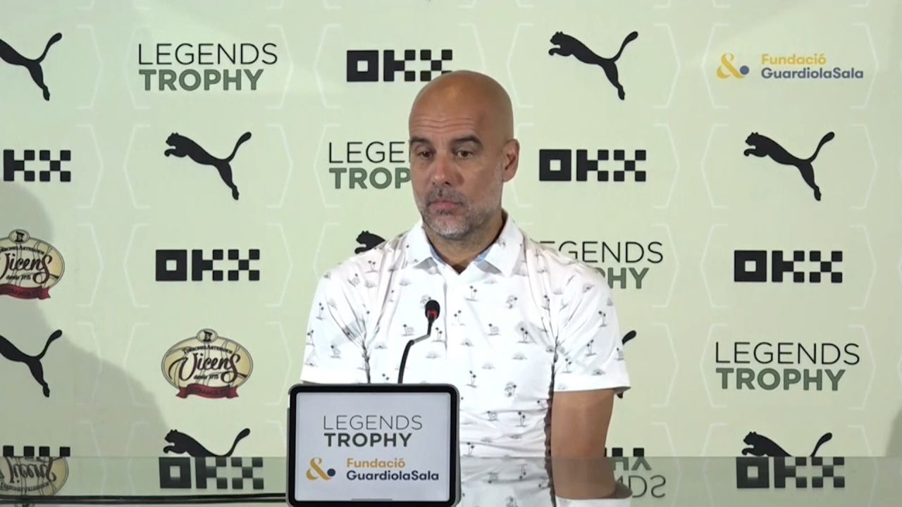 <p>En la presentación del Torneo de Golf Legends Trophy, en Torroella de Montgrí, Girona, España, Pep Guardiola, entrenador del Manchester City, ha revelado cuáles son las selecciones que considera favoritas para ganar la Eurocopa 2024.</p>