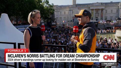 <p>McLaren's Lando Norris says that if he could swap his 7 previous race wins to finish first at Silverstone, he would. World Sport's Amanda Davies caught up with him earlier this week at the McLaren racing event in Trafalgar Square. </p>
