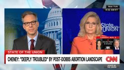 <p>Former Republican Congresswoman Liz Cheney tells CNN's Jake Tapper that restrictive laws passed by GOP states after Roe v. Wade was overturned are "uniting women who are pro-choice and pro-life behind Vice President Harris."</p>