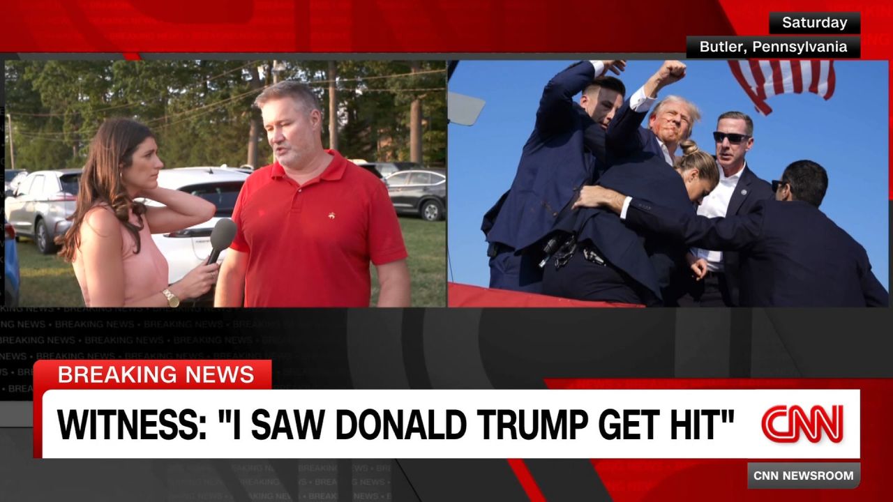 <p>CNN's Alayna Treene speaks to eyewitness Dr. Joseph Meyn about the moment the former president was shot and the pandemonium that ensued.</p>